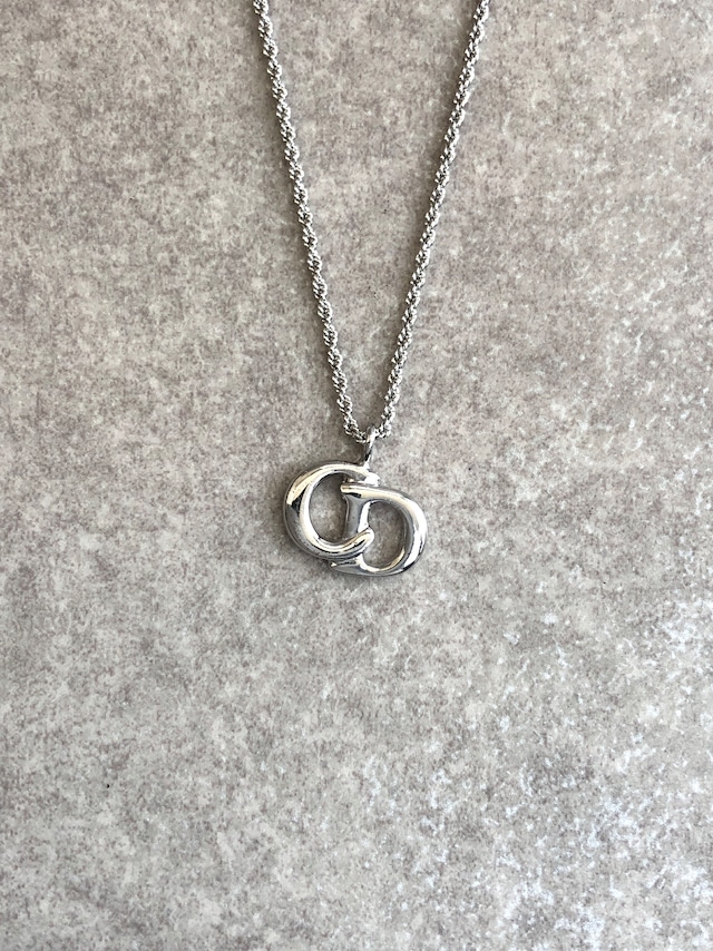 Christian Dior クリスチャン ディオール ネックレス シルバー CDロゴ vintage ヴィンテージ オールド 5ssase