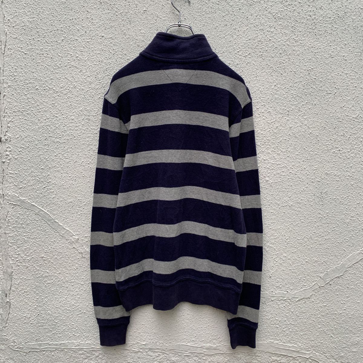 TOMMY HILFIGER ハーフボタン ニット セーター XS ボーダー TOMMY HILFIGER ハーフボタン ニット セーター XS ボーダー