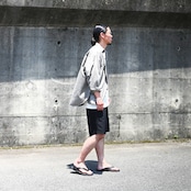 INTERIM(インテリム)INTERIM / MILK PAINT VINTAGE WASH BLACK SHUTTLE CHAMBRAY HYPER BIG US NAVY WORK SHIRT TYPE2