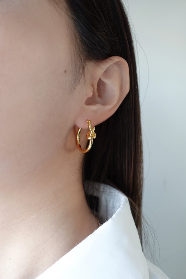 [24KGP] knot hoop pierce