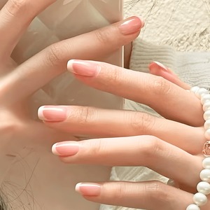 【在庫処分】COLORBIRD ネイルチップ ショート 24枚 ピンク フレンチ ネイル 付け爪 チップ 短め 可愛い スクエアオフ (R452)
