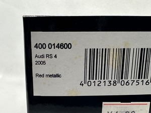【ミニチャンプス】1/43 アウディ RS4 2005 (レッドメタリック)　買取品