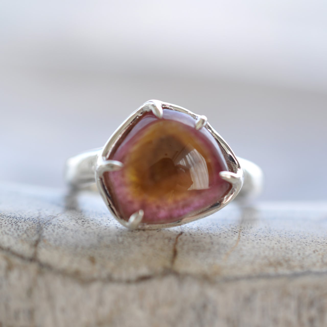 ウォーターメロン 電気石 指輪 Reverse Watermelon Tourmaline
