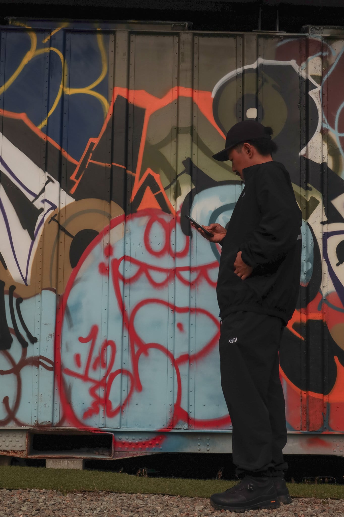 Logo Reflector Nylon Training Jacket [BLACK] | blazz works