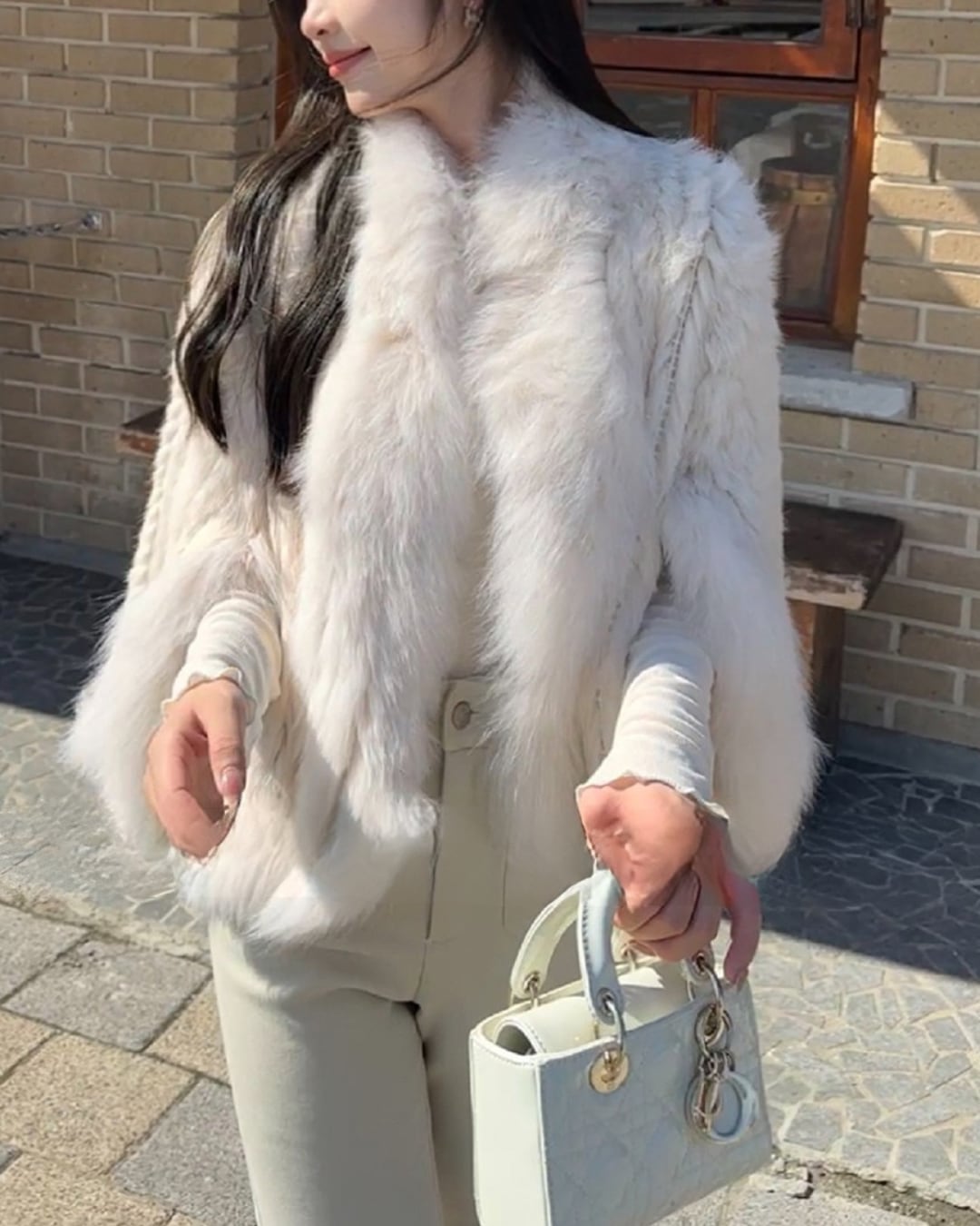 ラグジュアリーファーフレアコート l5174