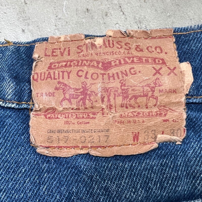 70's Levi's リーバイス 517-0217 ブーツカットデニム 66後期 刻印16