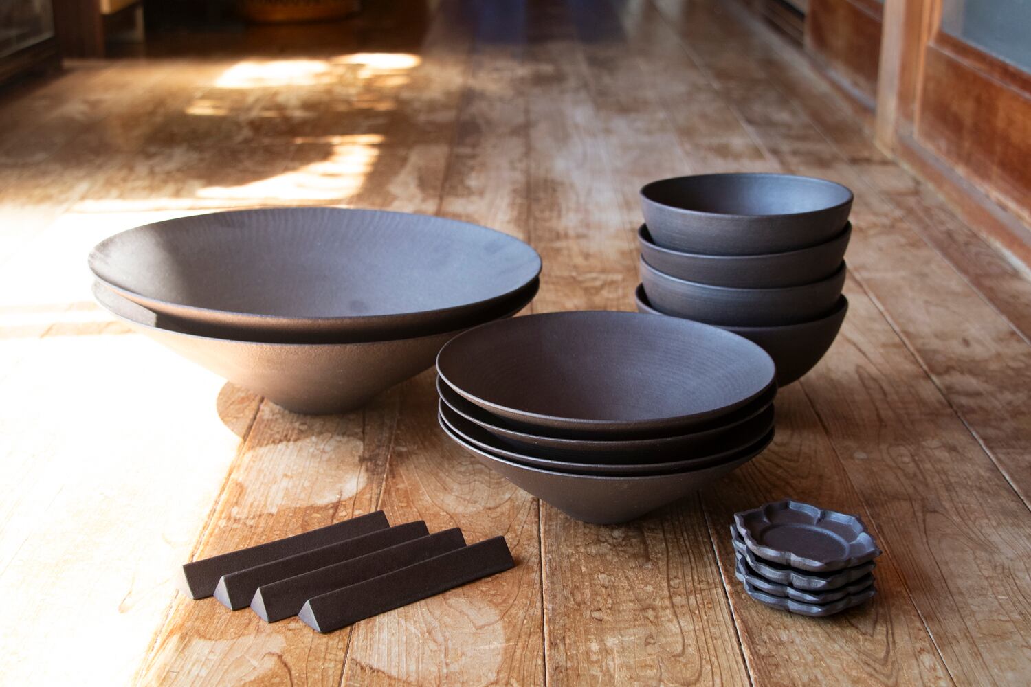 江戸中期〜後期？　古根付け　掲げ物　陶器×天然素材　2点セット こうづる ゆうた | くろつる屋