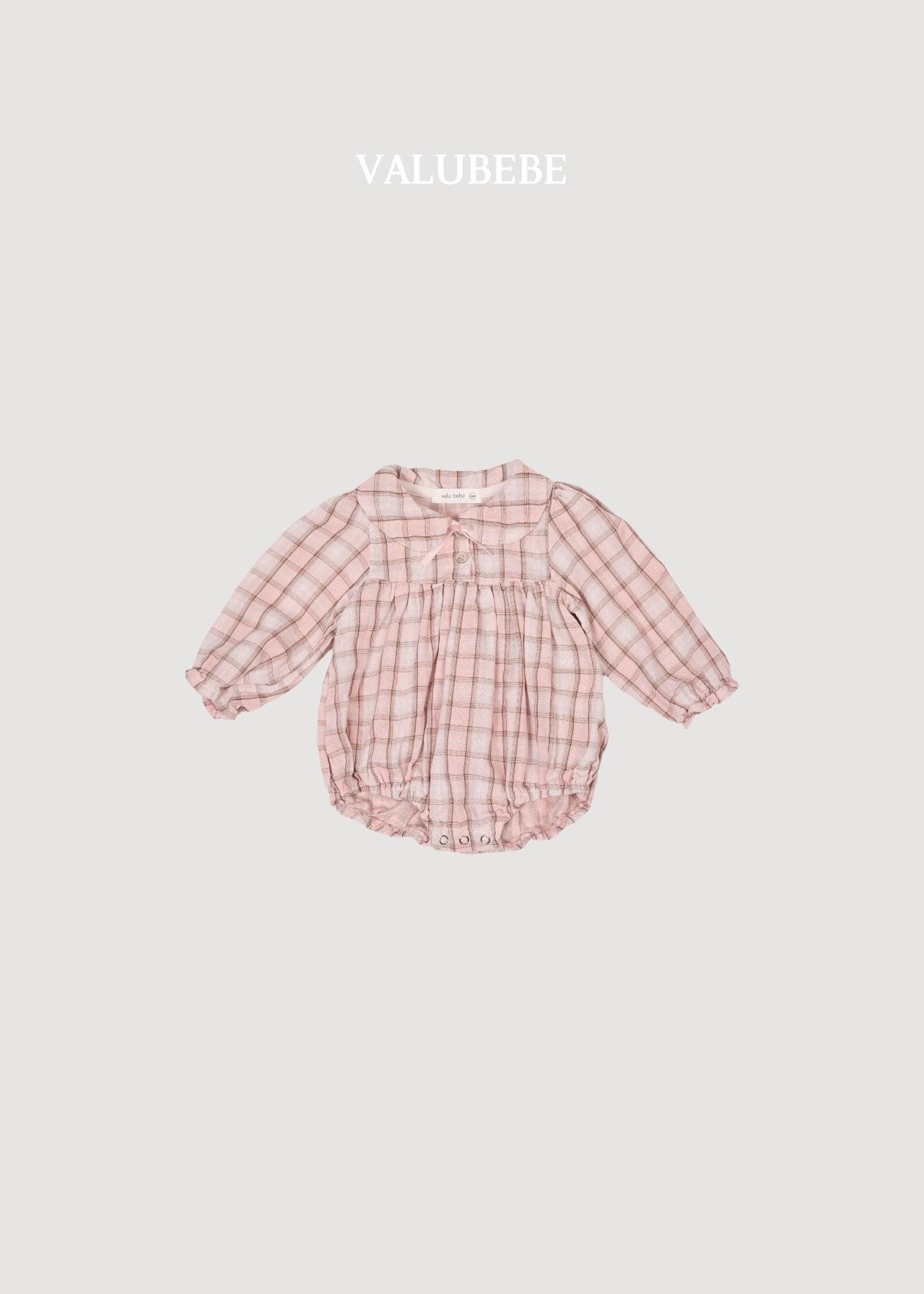 送料無料【予約】/ チェックリボンロンパース / valubebe