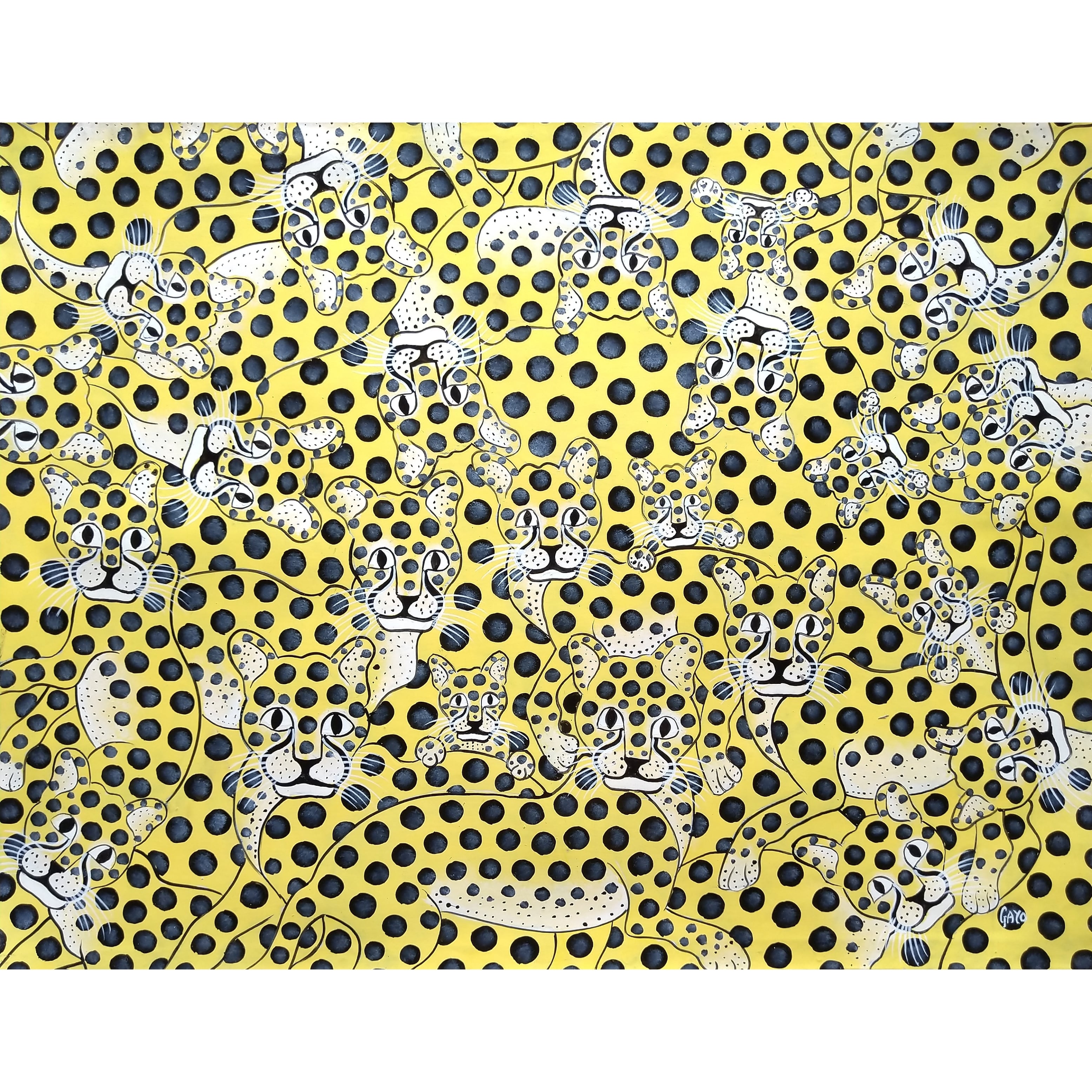 Leopard faces 』by Gayo Leopard faces B/Y 』Big-Tingatinga by Gayo