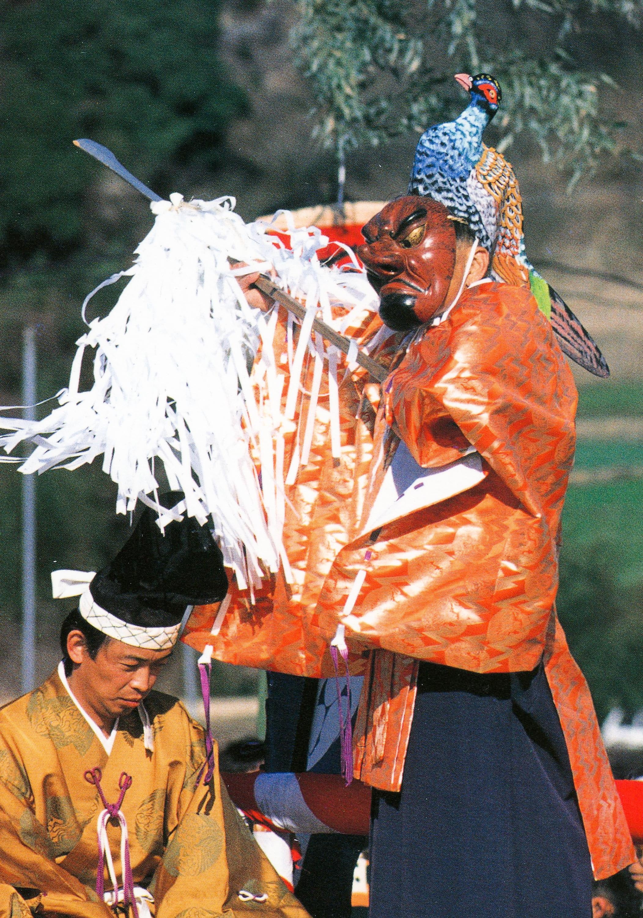 ポストカード 西金砂神社田楽舞＆面 | YagiPhoto -ヤギ写真工房