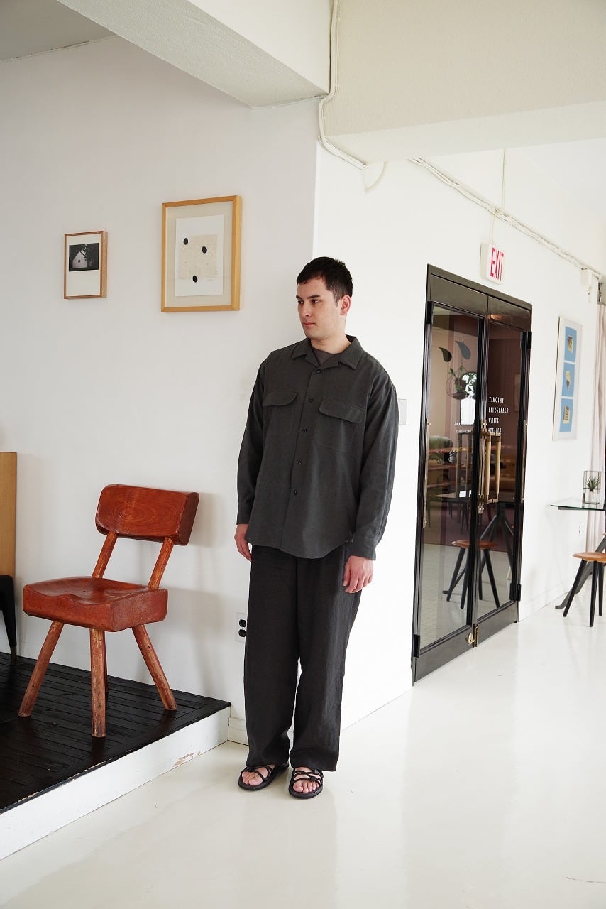 Belgium Linen High-Density Wide Pants