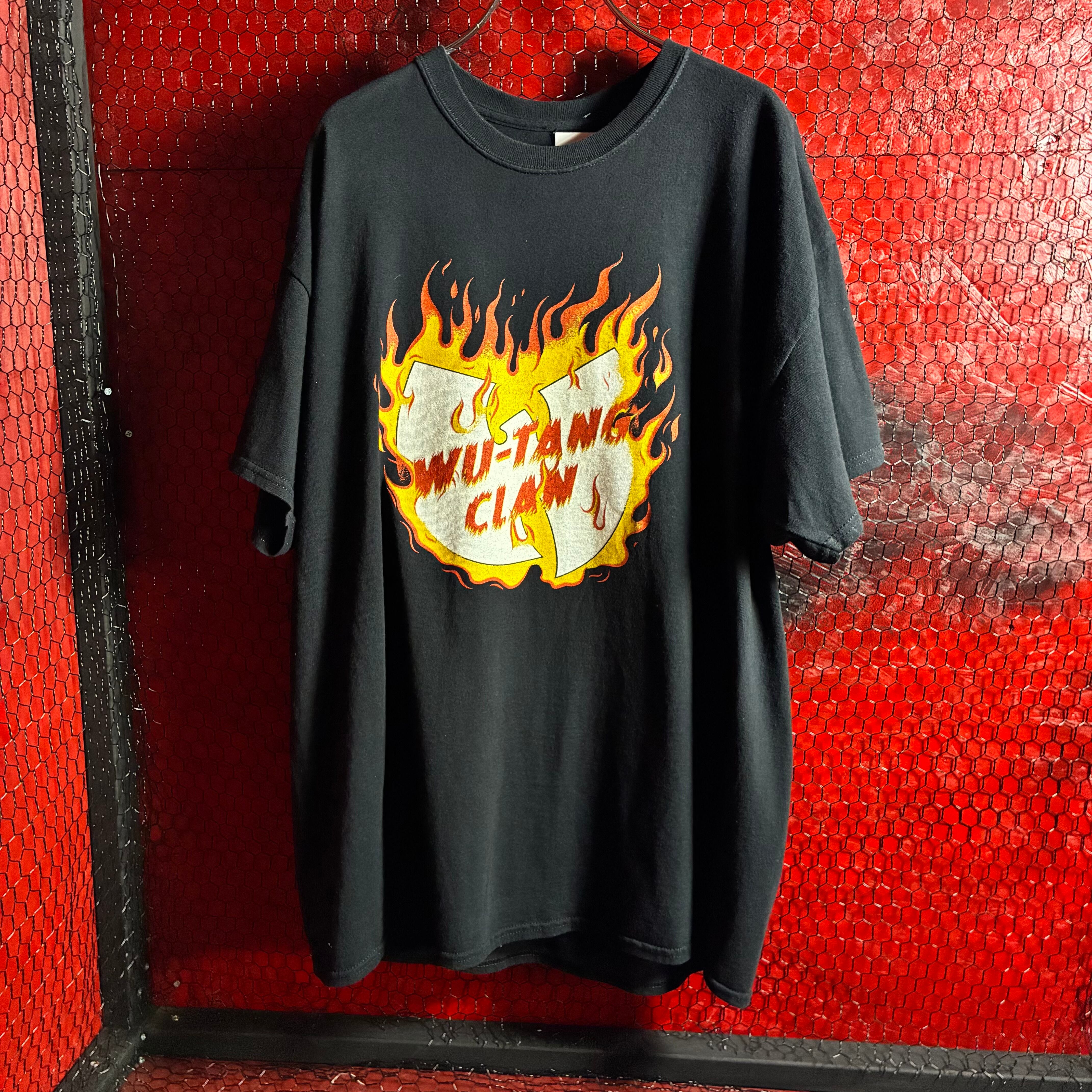 WU-TANG CLAN ファイアーパターン　Hip Hop ウータンクラン WU-TANG CLAN ファイアーパターン Hip Hop Tee ウータンクラン | 古着
