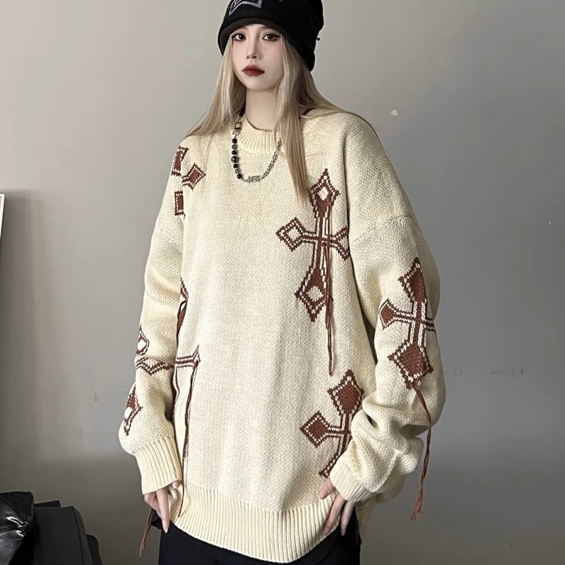 ニット 十字架 Knit/クロスモチーフカーディガン ST/No.23298 – At Marvelous