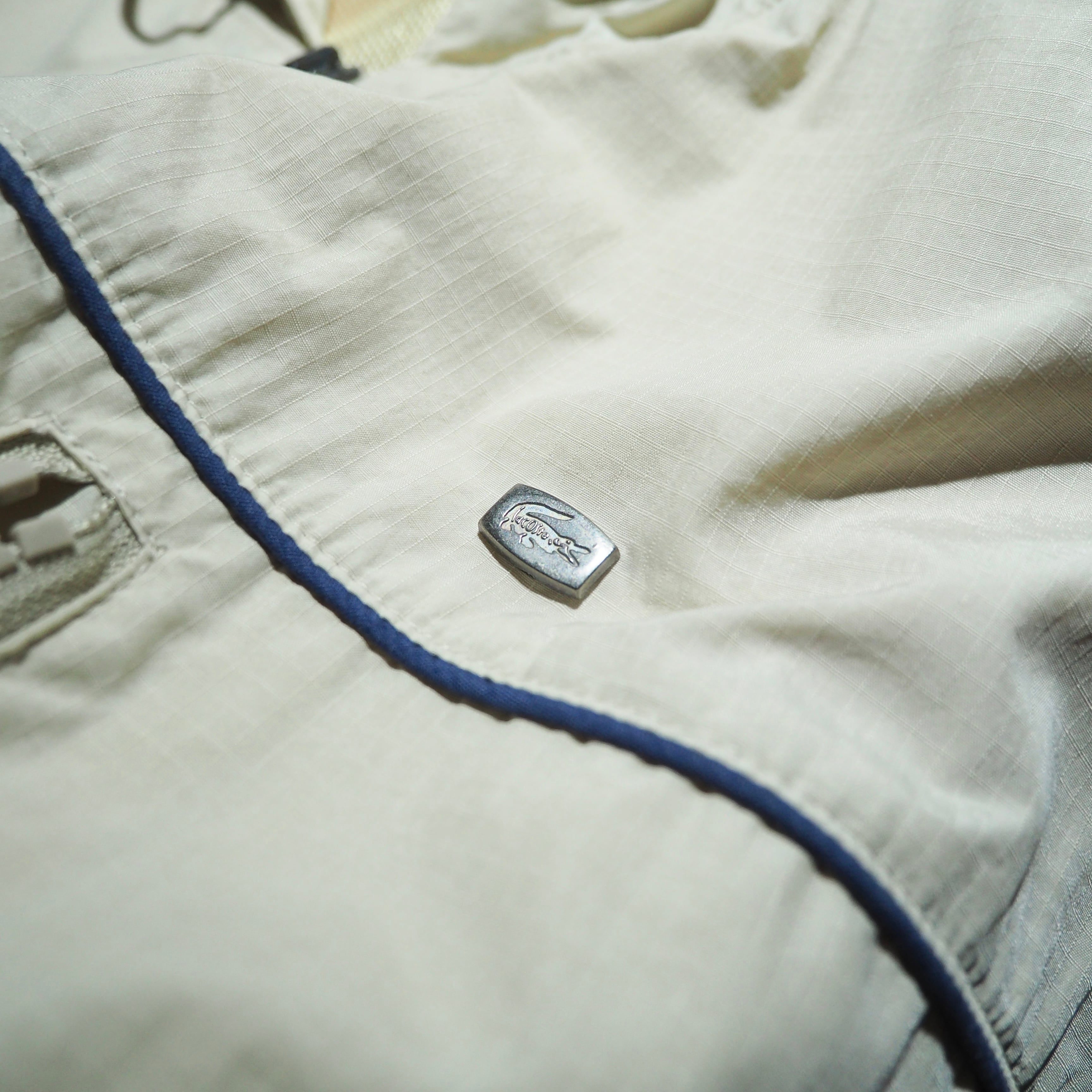 1990s " LACOSTE " Multi Tech gimmick vintage loose nylon jacket