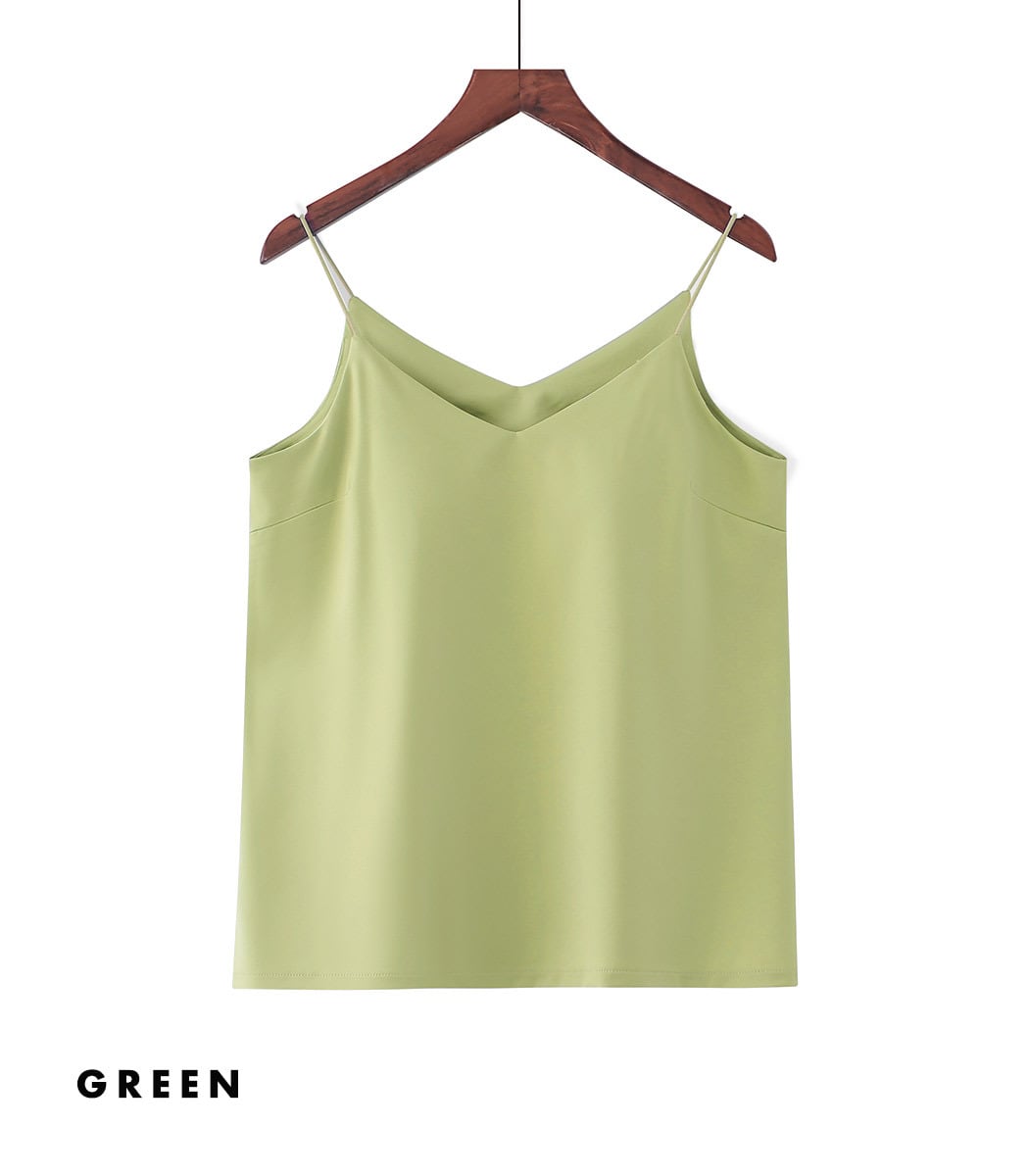 メール便】カップ付き サテン風キャミソール／tops2127 | DAY CLOSET