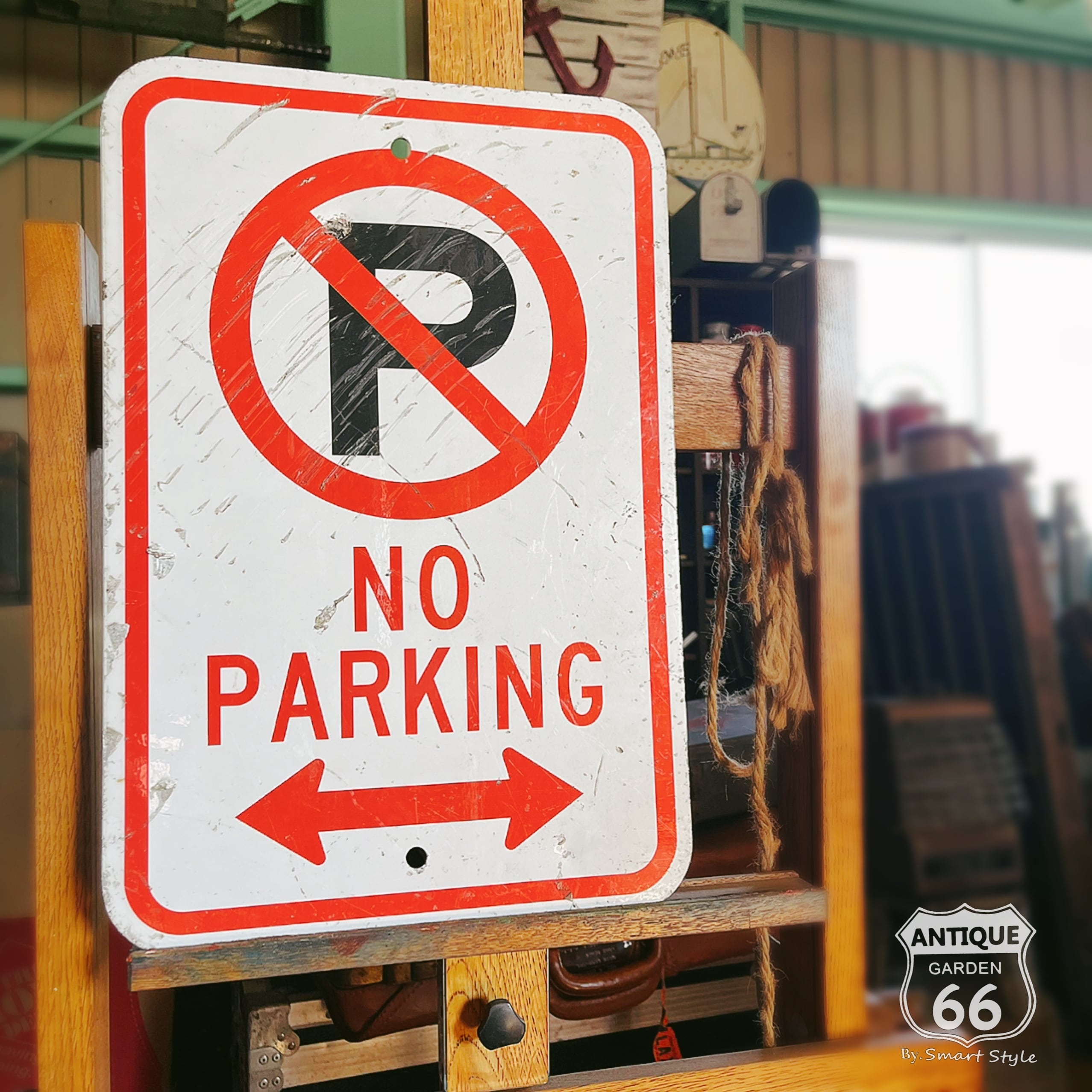 NO PARKING 駐車禁止 アメリカ ヴィンテージ ロードサイン 看板 メタル