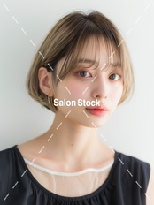 【レディース】ダブルカラーひし形ショートボブ