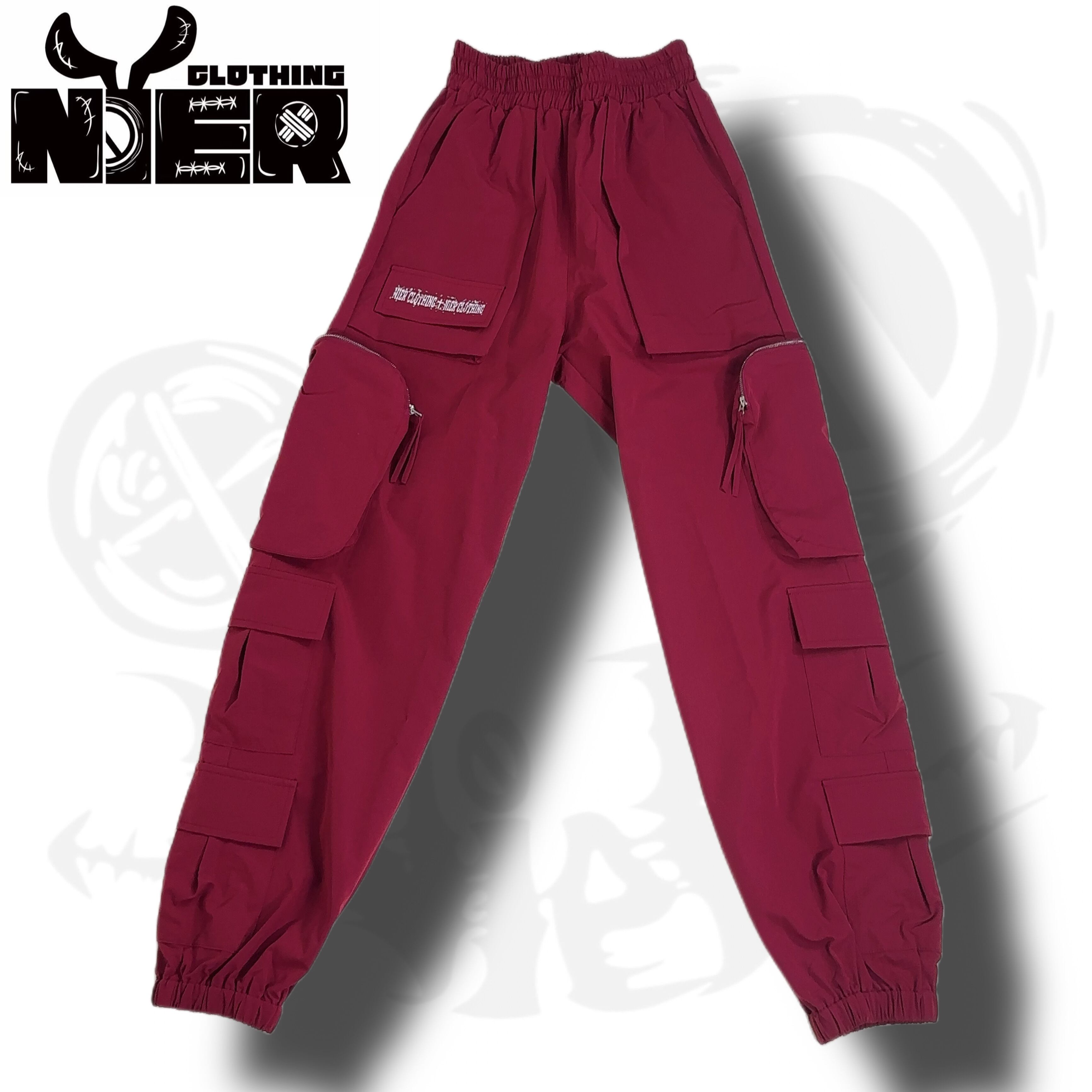 軽量8POCKET BURGUNDY CARGO PANTS | NIER CLOTHING powered by BASE