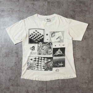 90's M.C.Escher "Multi" Printed T-Shirt USA ANDAZIA ART 90年代 エッシャー マルチプリント Tシャツ アメリカ ヴィンテージ ビンテージ だまし絵 アート TT2026-0001