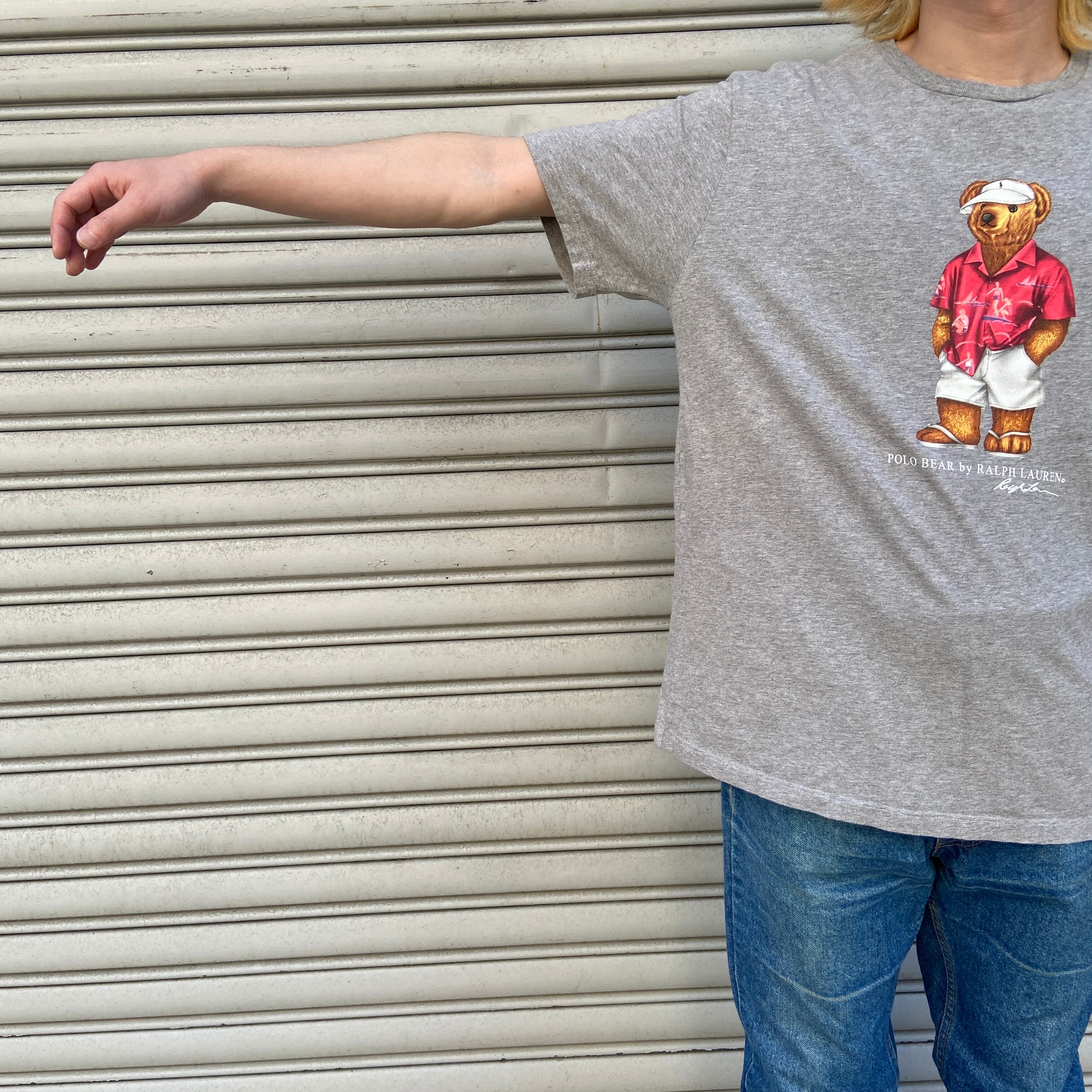 送料無料』PoloRalphLauren ラルフローレン ポロベアTシャツ グレー L 