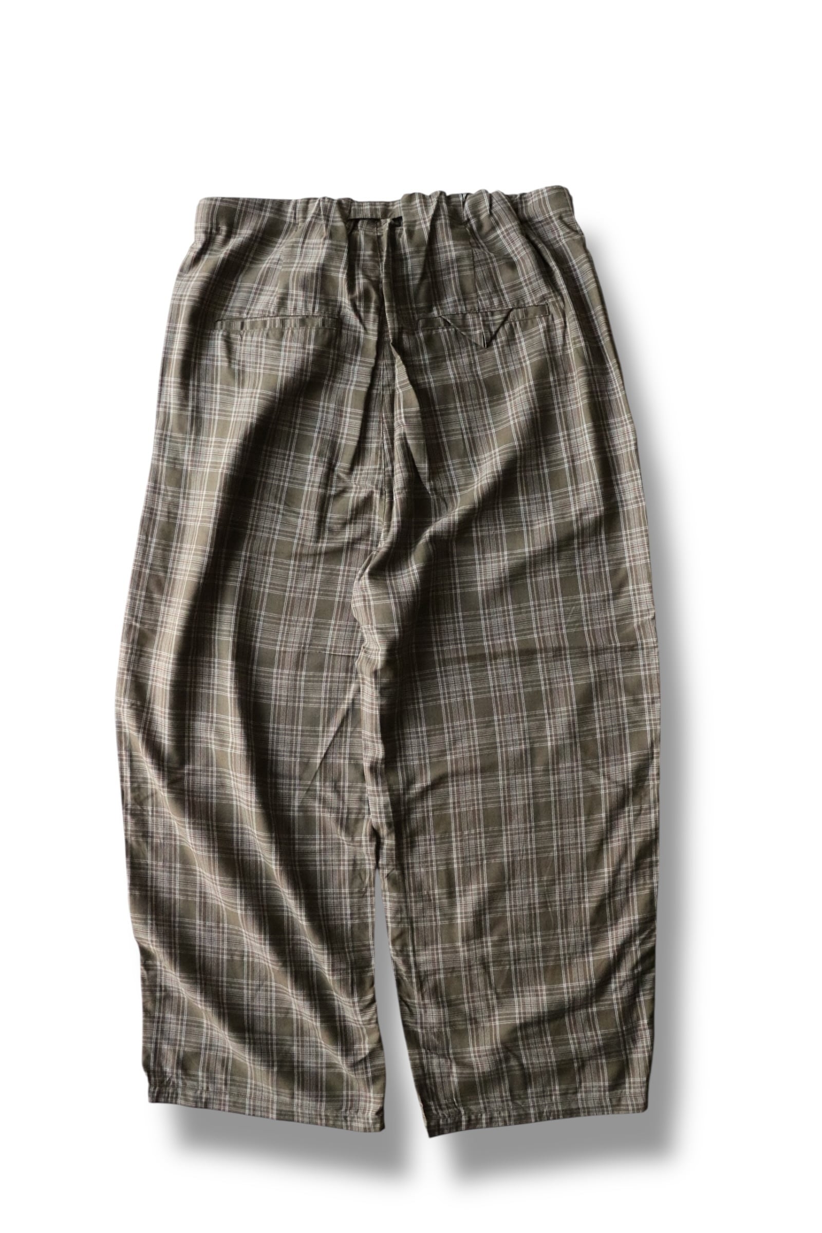Ancellm -AGING CHECK BELT-LESS SLACKS- / ANC-PT104 / アンセルム