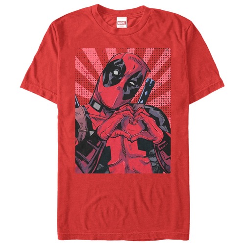 マーベル Tシャツ Marvel Deadpool Heart You Red