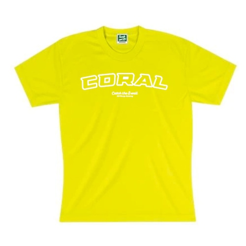 CORAL ドライTシャツ2021：フラッシュイエロー
