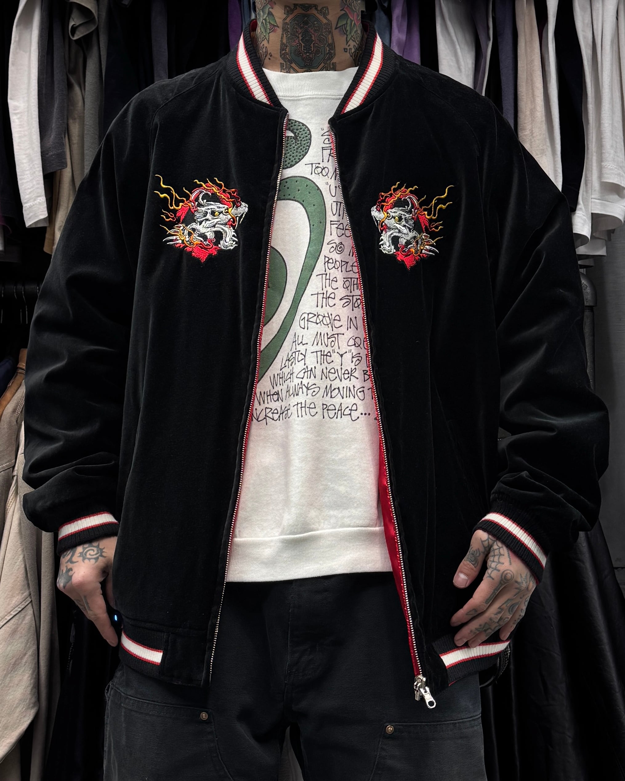 Special!!】10's old stussy Souvenir Jacket “スカジャン” “別珍