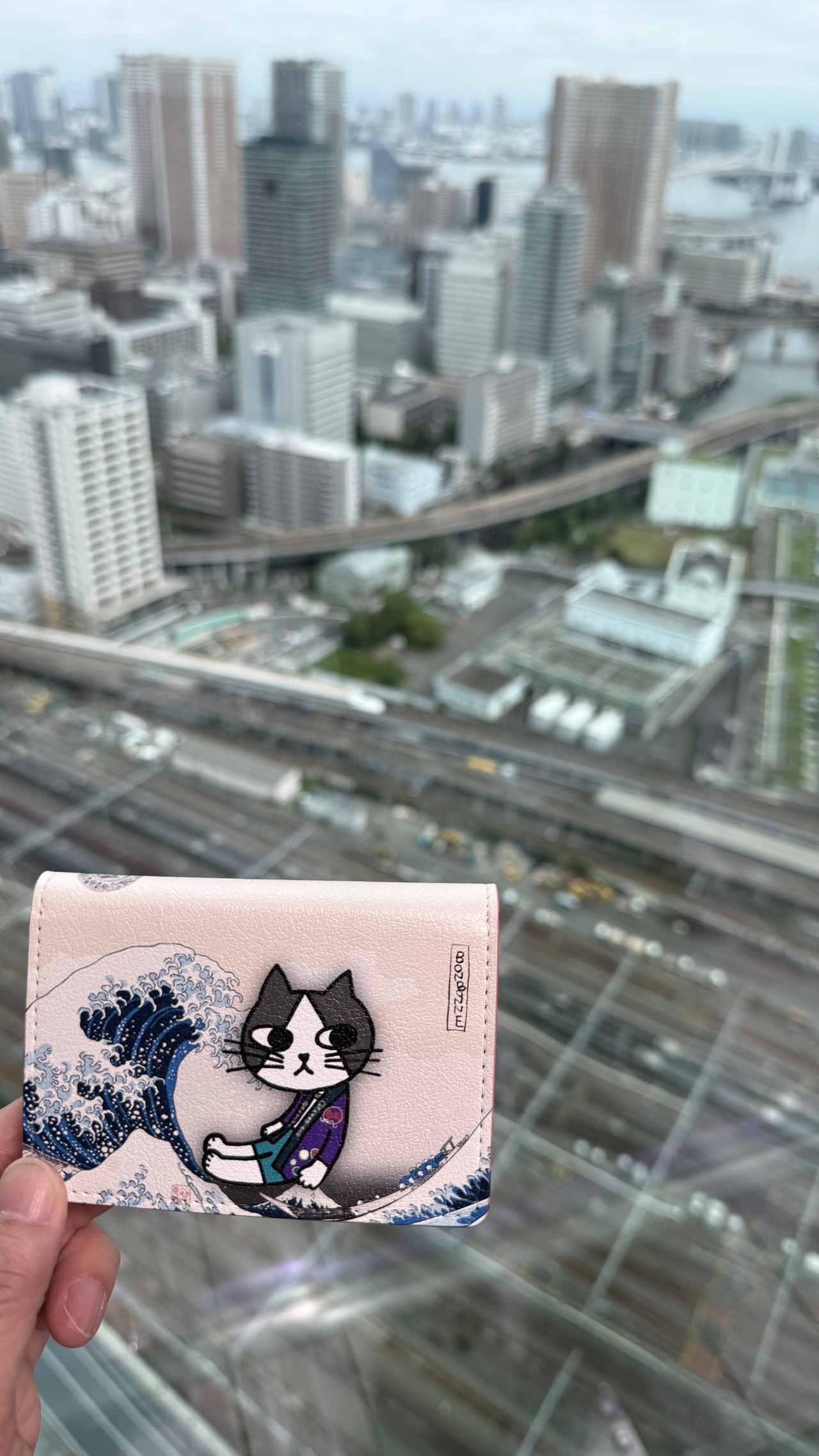 北千住専門お土産屋さん　あさひ君名刺入れ江戸っ子波柄　