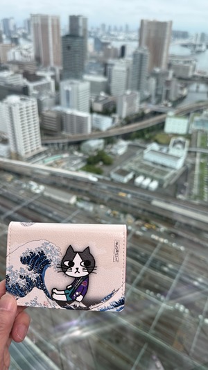 北千住専門お土産屋さん　あさひ君名刺入れ江戸っ子波柄　