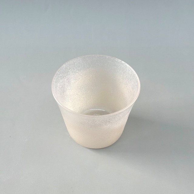 FUKU glassworks　相馬 佳織　うたかた フリーカップ/蕎麦猪口 ピンクベージュ
