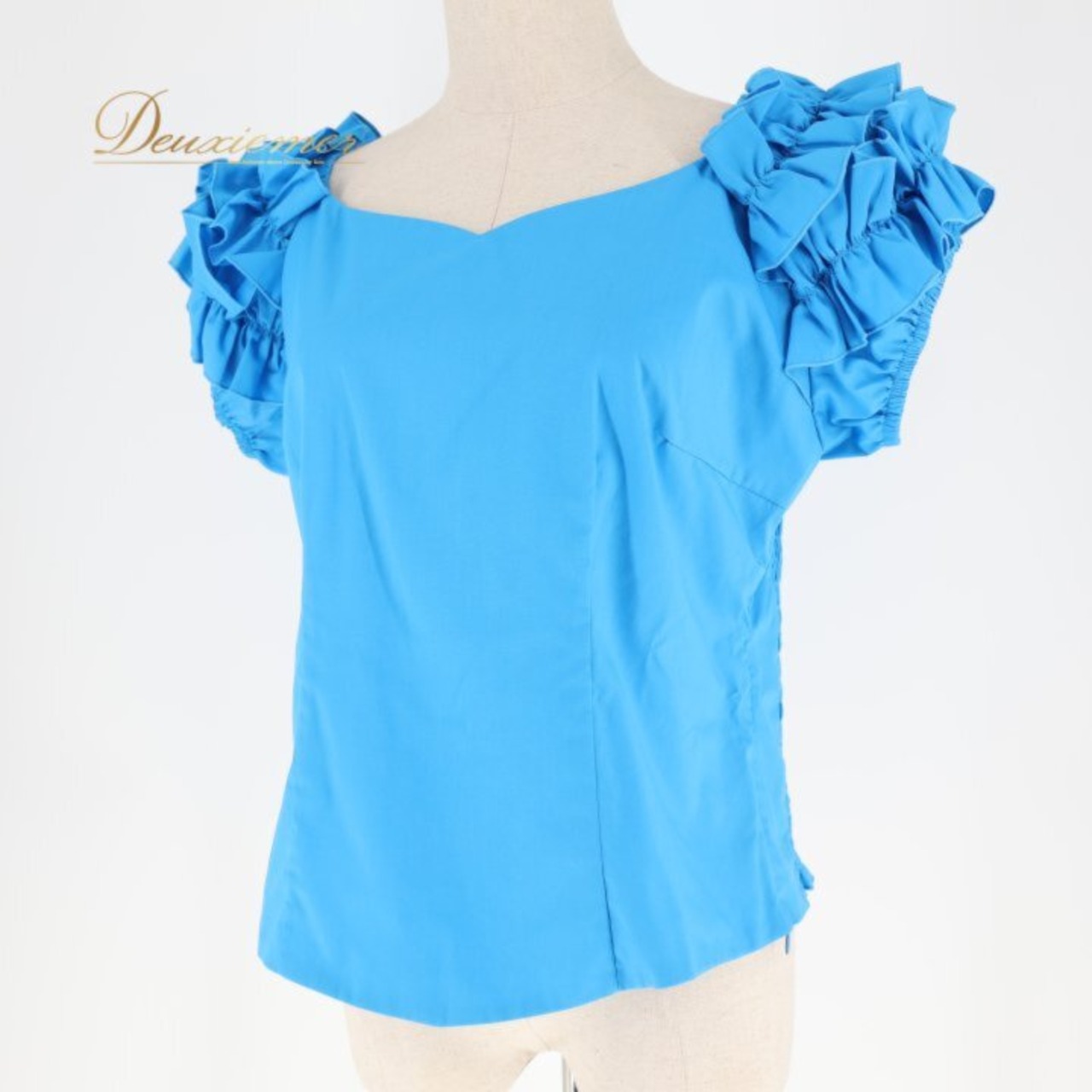 フラダンス 衣装 まとめ売り 全3点 セット アビバーレ Avivare トップス ブラウス 青 黄 黒 フリル 無地 シンプル 練習 レッスン かわいい イベント ステージ ブルー系 イエロー系 ブラック系 3点セット 練習用 レッスン用 フリル袖 定番 パープル系 色違い 3色 コーデ 青系 水色 半袖 フレンチスリーブ風 ラウンドネック 伸縮なし ステージ衣装 舞台衣装 発表会衣装 衣装セット LLサイズ Mサイズ M-Lサイズ