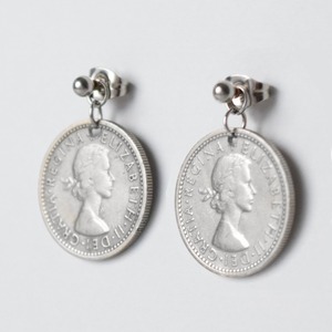 シックスペンスコインボールピアス