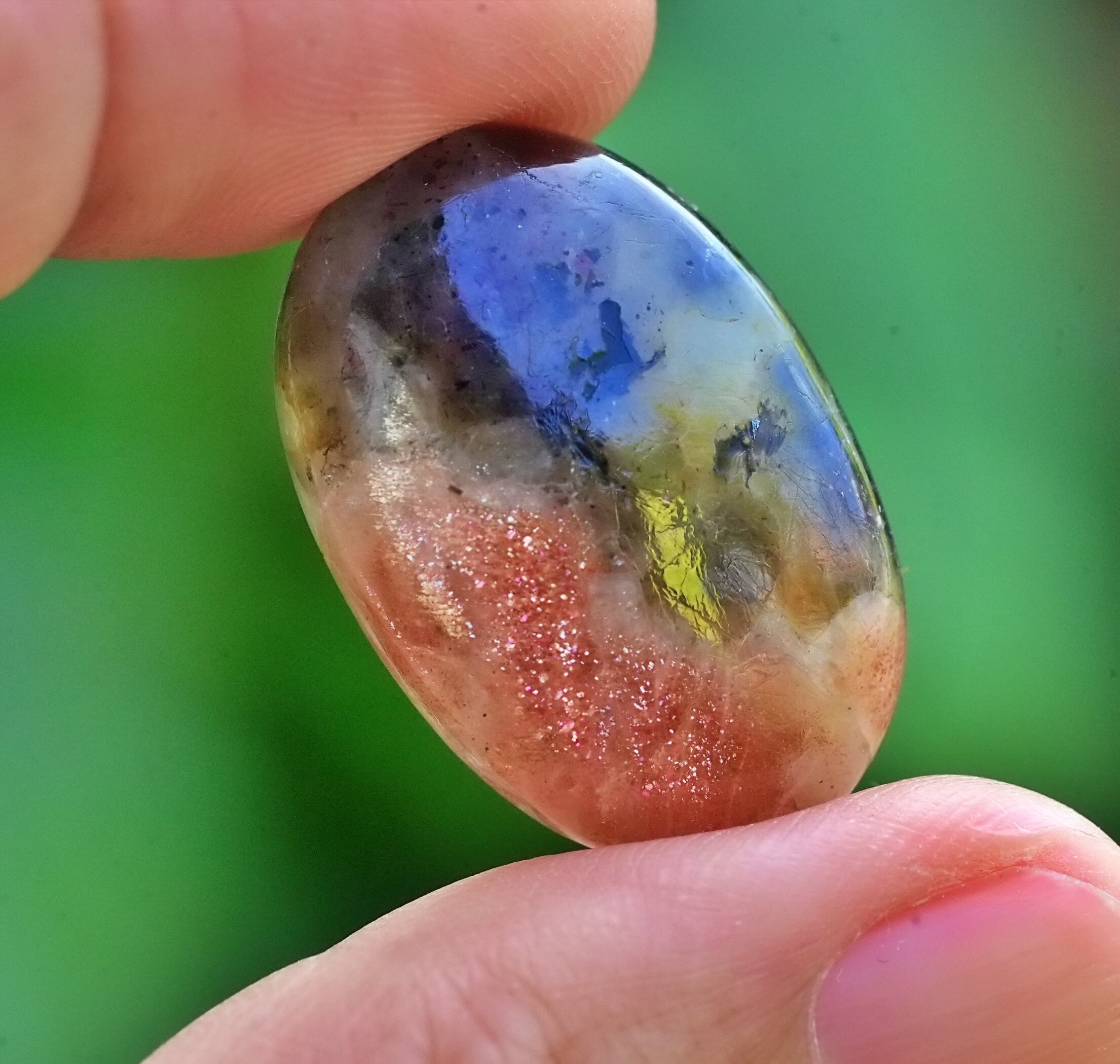 夕日の光☆ アイオライトサンストーン s1578 | Funky garuda Stone