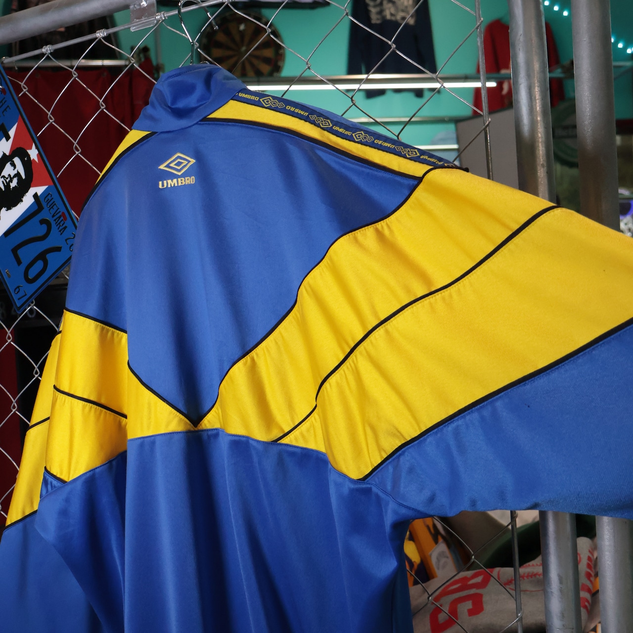 90s UMBRO トラックジャケット ブルー×イエロー アンブロ