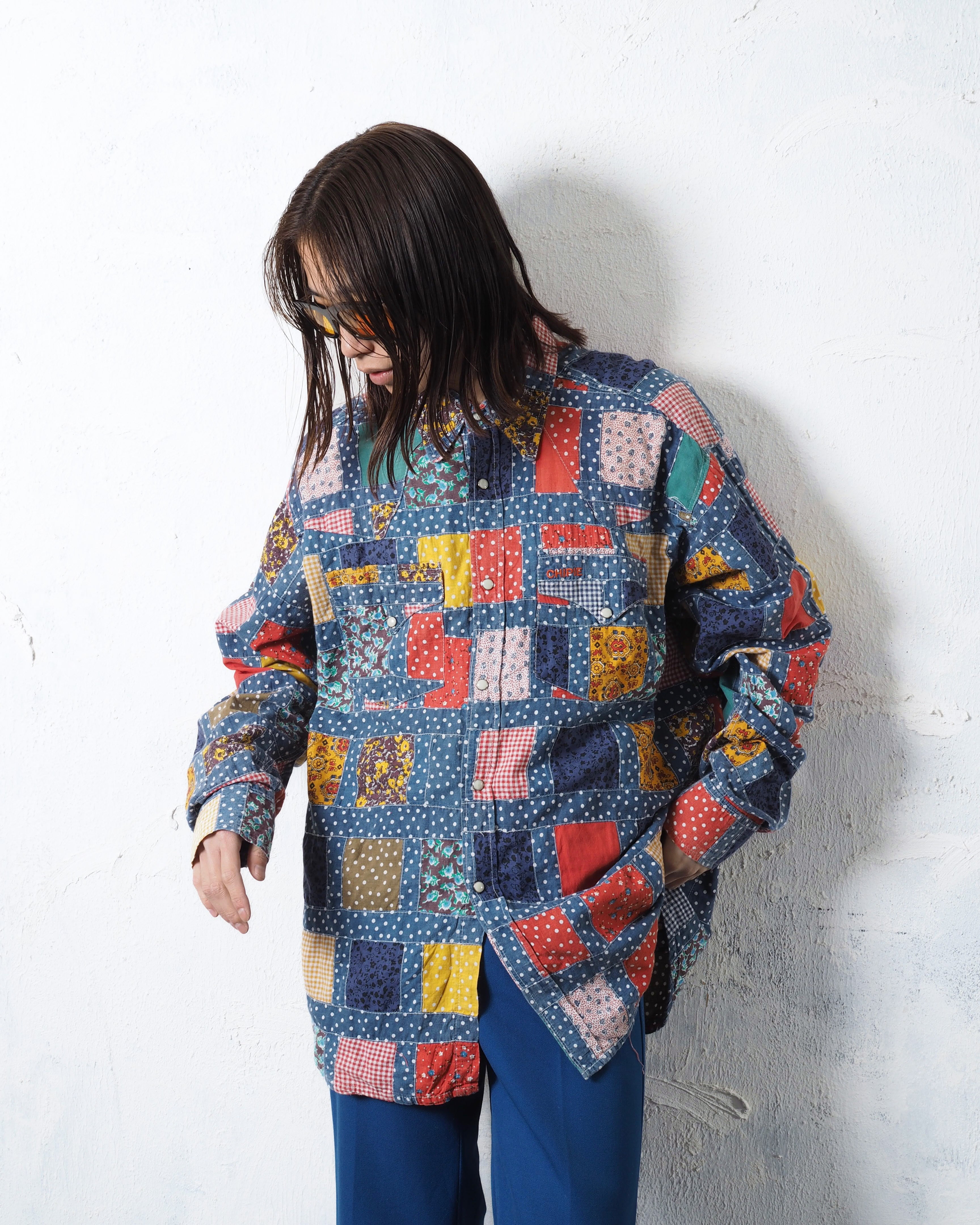 70's〜 Chipie Patchwork Western L/S Shirt | PULP VINTAGE ONLINE