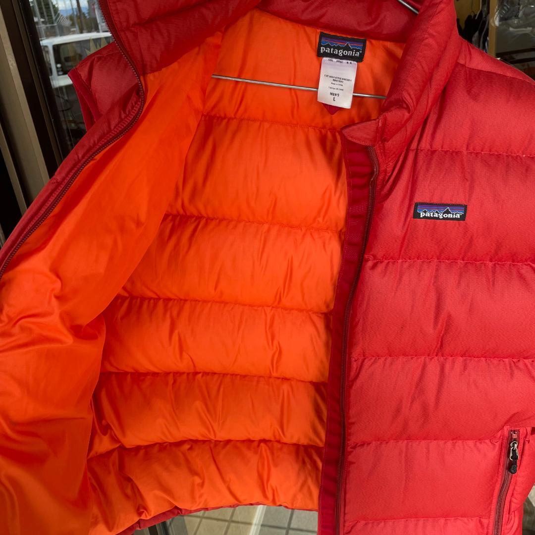 古着 Patagonia パタゴニア ダウンベスト オレンジ Lサイズ アメカジ アウトドア ゴールデンサイズ 84630F4