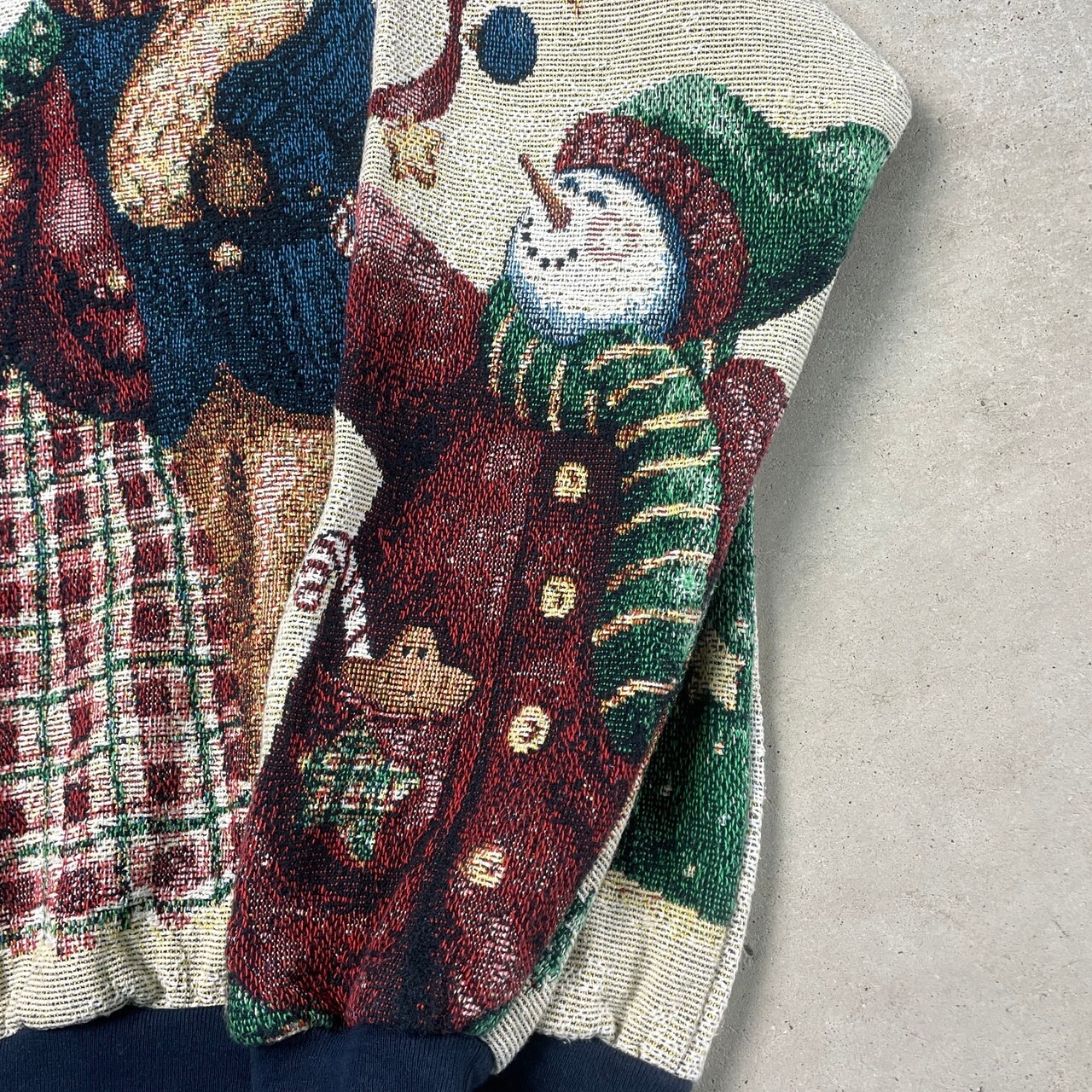 SUGAR STREET WEAVERS USA製 コットンニットセーター クリスマス柄 