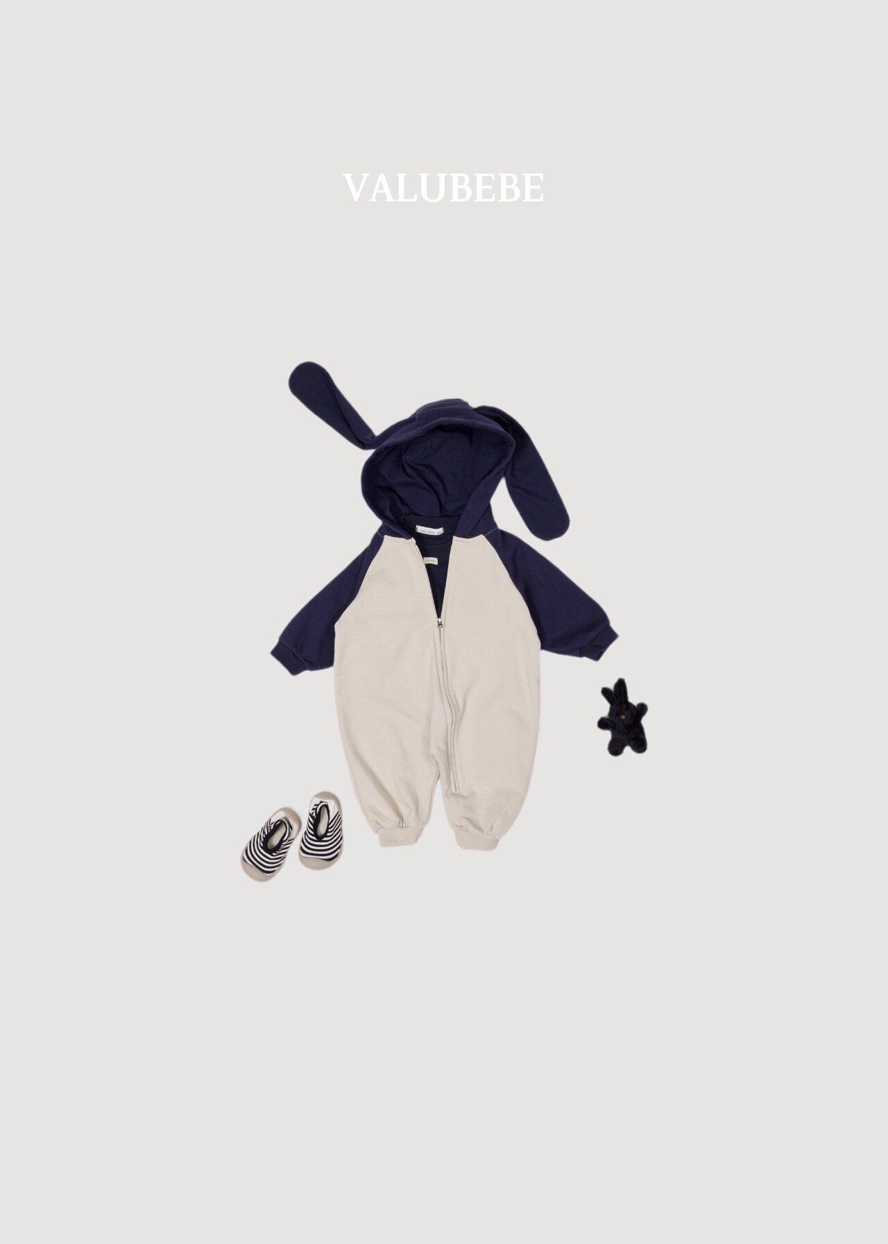 送料無料【予約】/ バニーフードジャンプスーツ / valubebe
