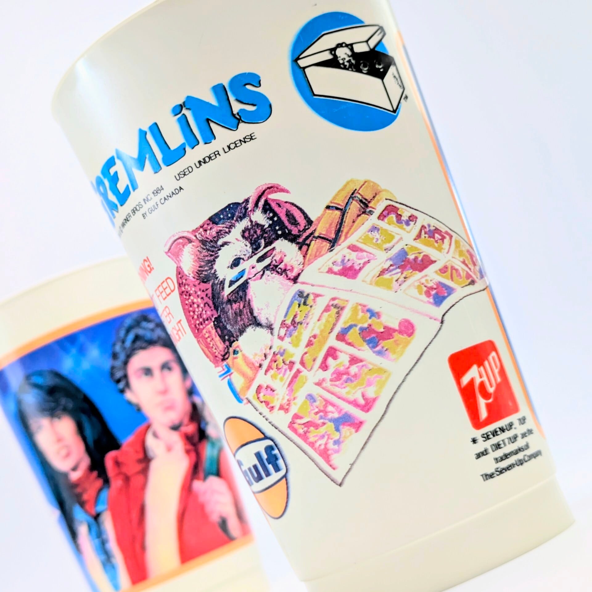 ☆VINTAGE1984☆【 Gremlins / グレムリン 】1984年製 Gremlins × Gulf × 7up プロモーション用シアターカップ / ドリンクカップ　〚アメリカン雑貨 アメトイ〛