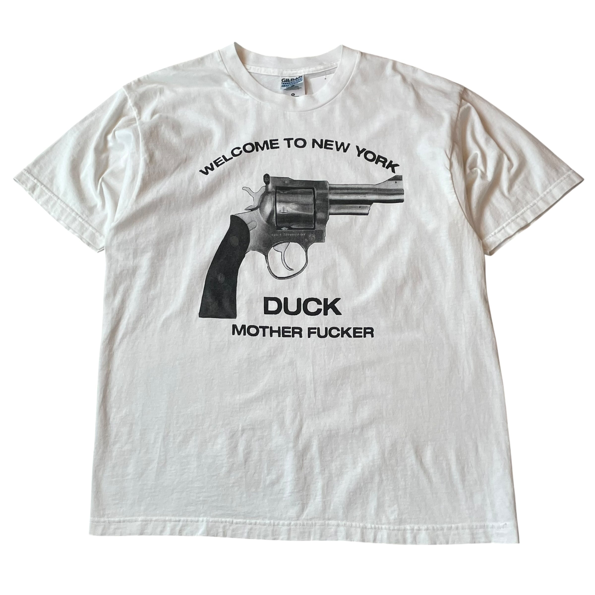 90~00s WELCOME TO NEW YORK "DUCK MOTHER FUCKER" T-shirt