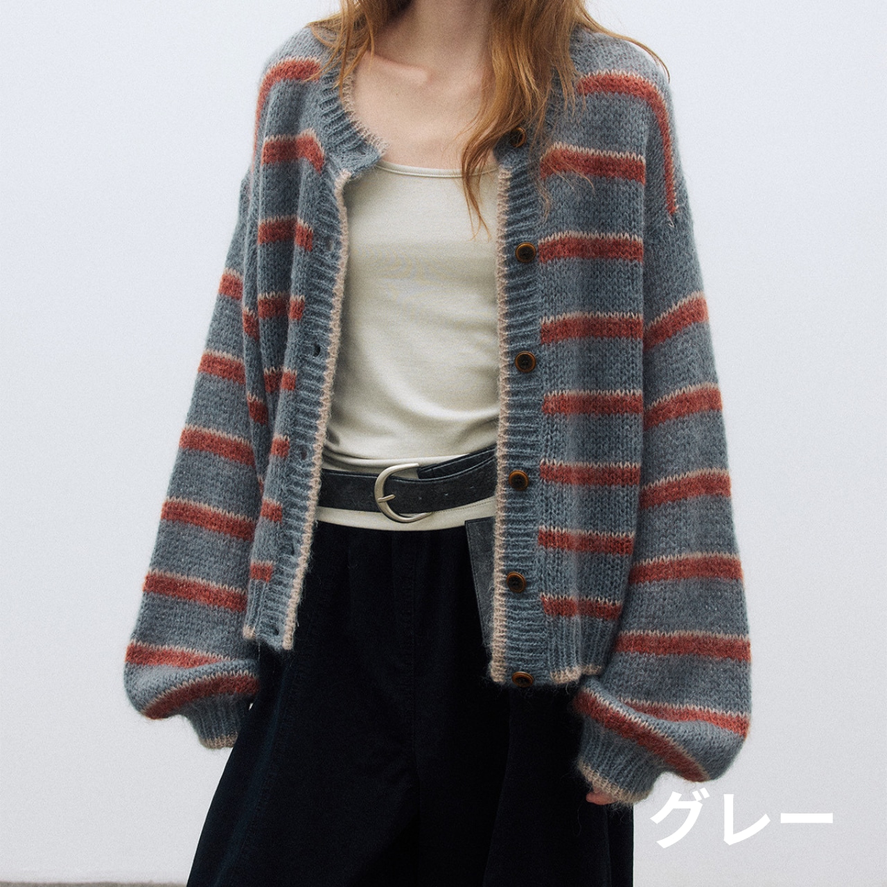 Loose Silhouette Knit Cardigan T3516