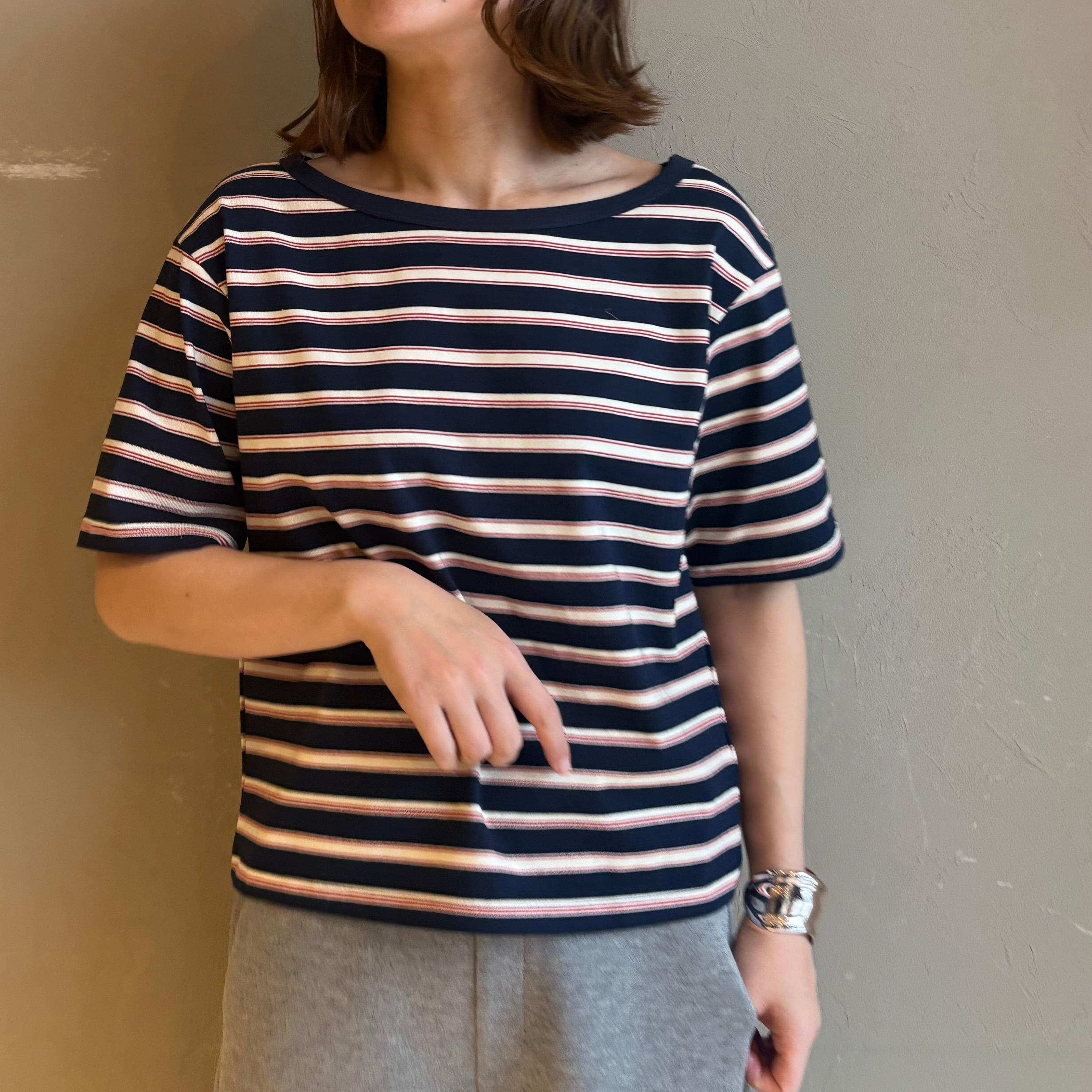 【 MIDVEIN 】マルチボーダーボートTシャツ