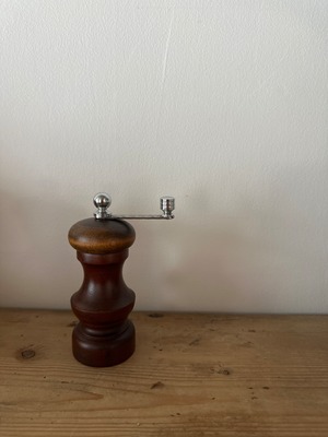 Vintage wood pepper mill