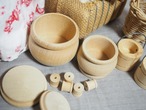 wool bales・かご・桶等　 やや大き目サイズミニチュアセット 画像15