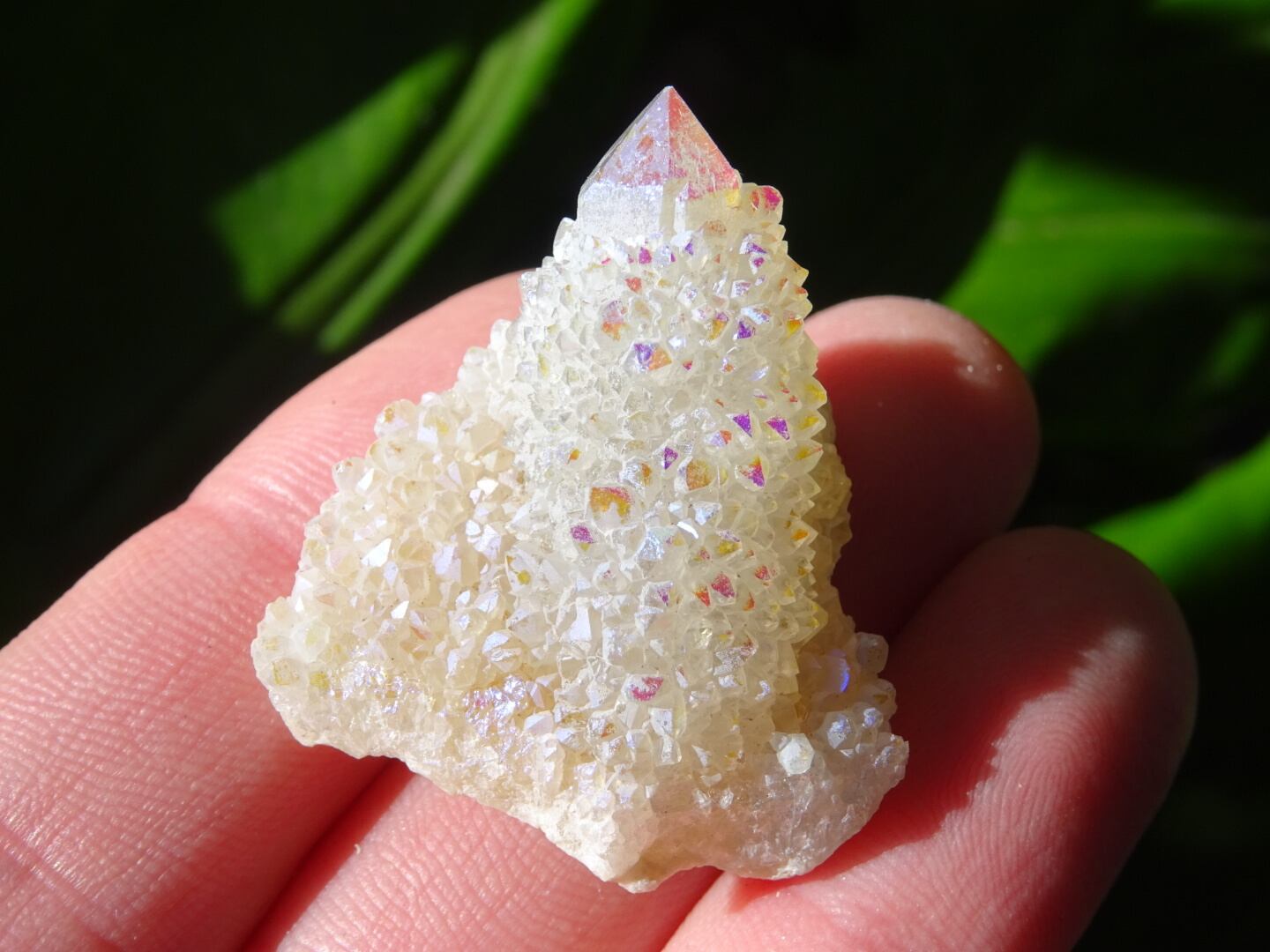 エンジェルオーラクォーツの妖精 フェアリー 水晶 オーラ加工 天然石