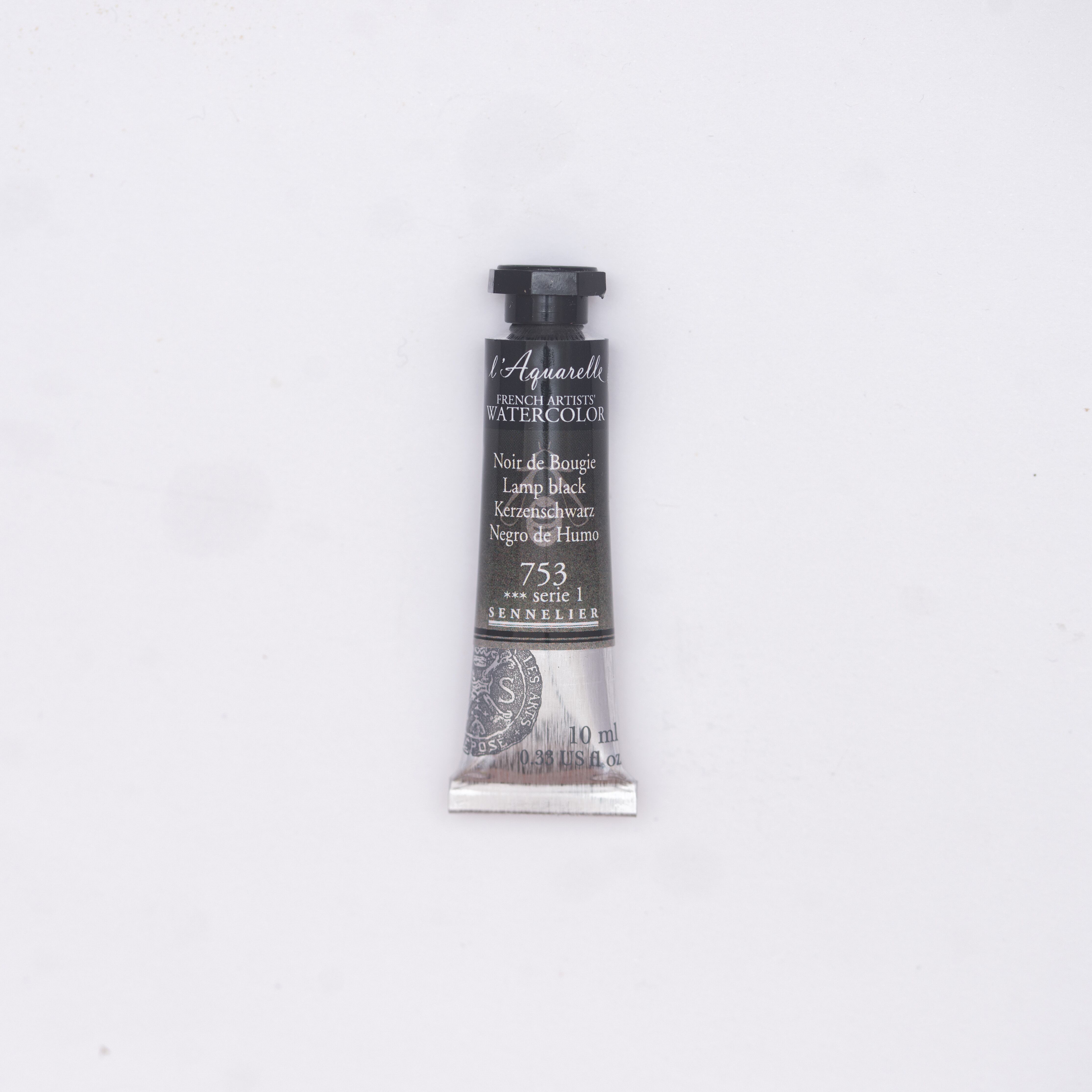セヌリエWC 753 ランプ・ブラック 透明水彩絵具 チューブ10ml Ｓ1
