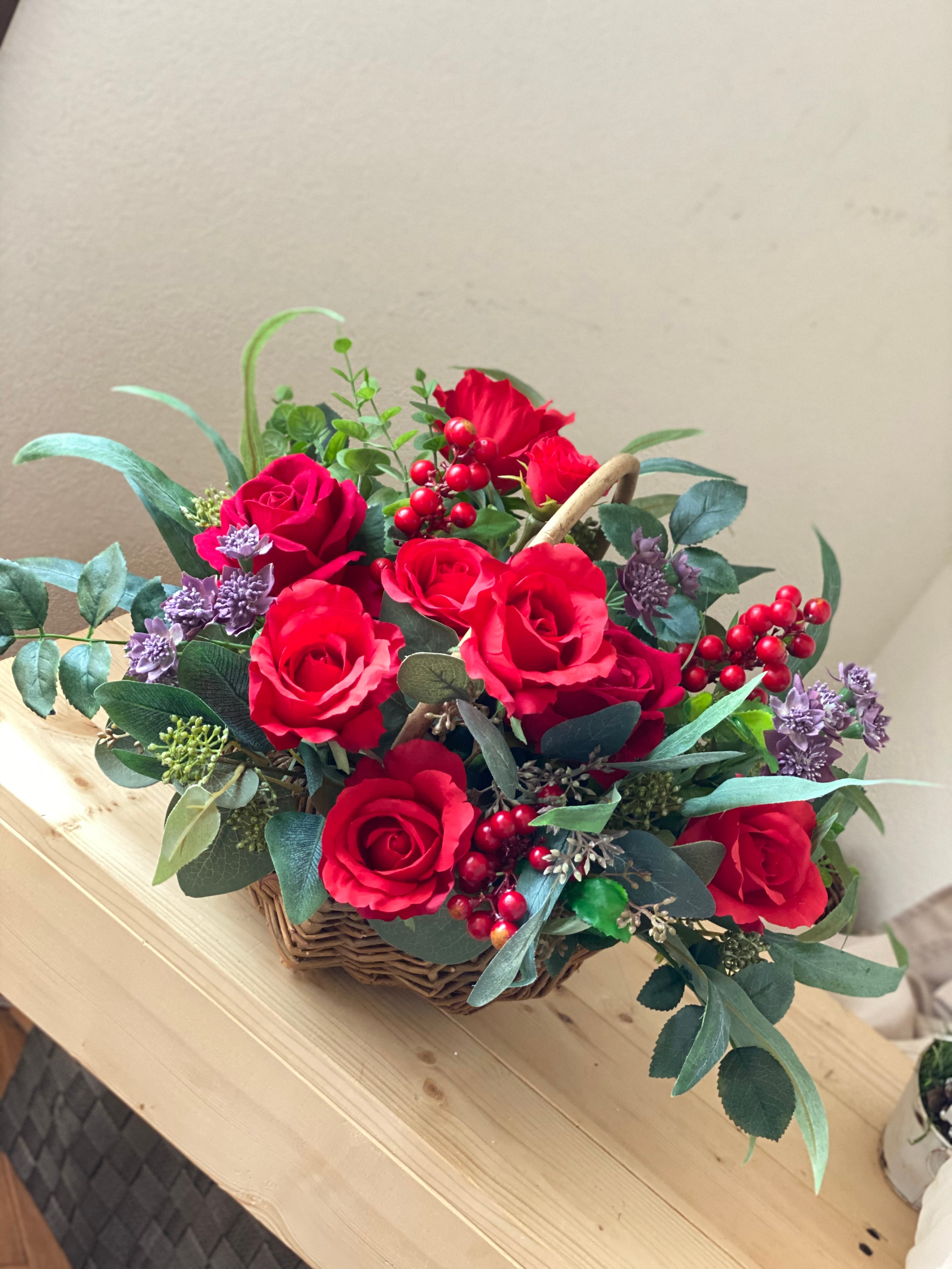 フラワーアレンジメント☆赤バラ | houkiboshi