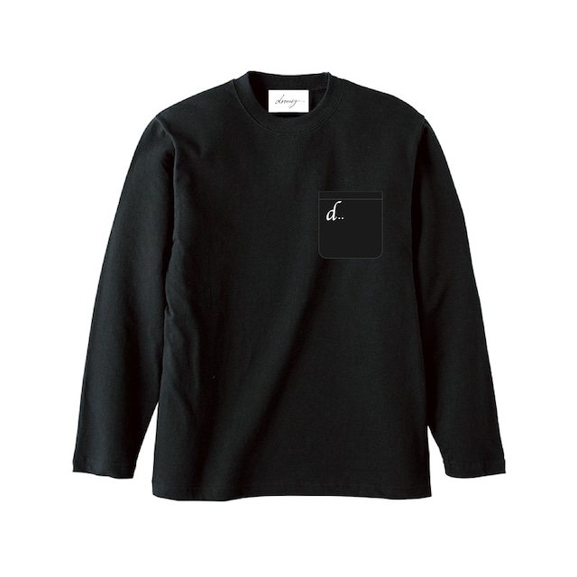 drowsy..d..LOGO POCKET LONG SLEEVE TEE / 23AW / BK