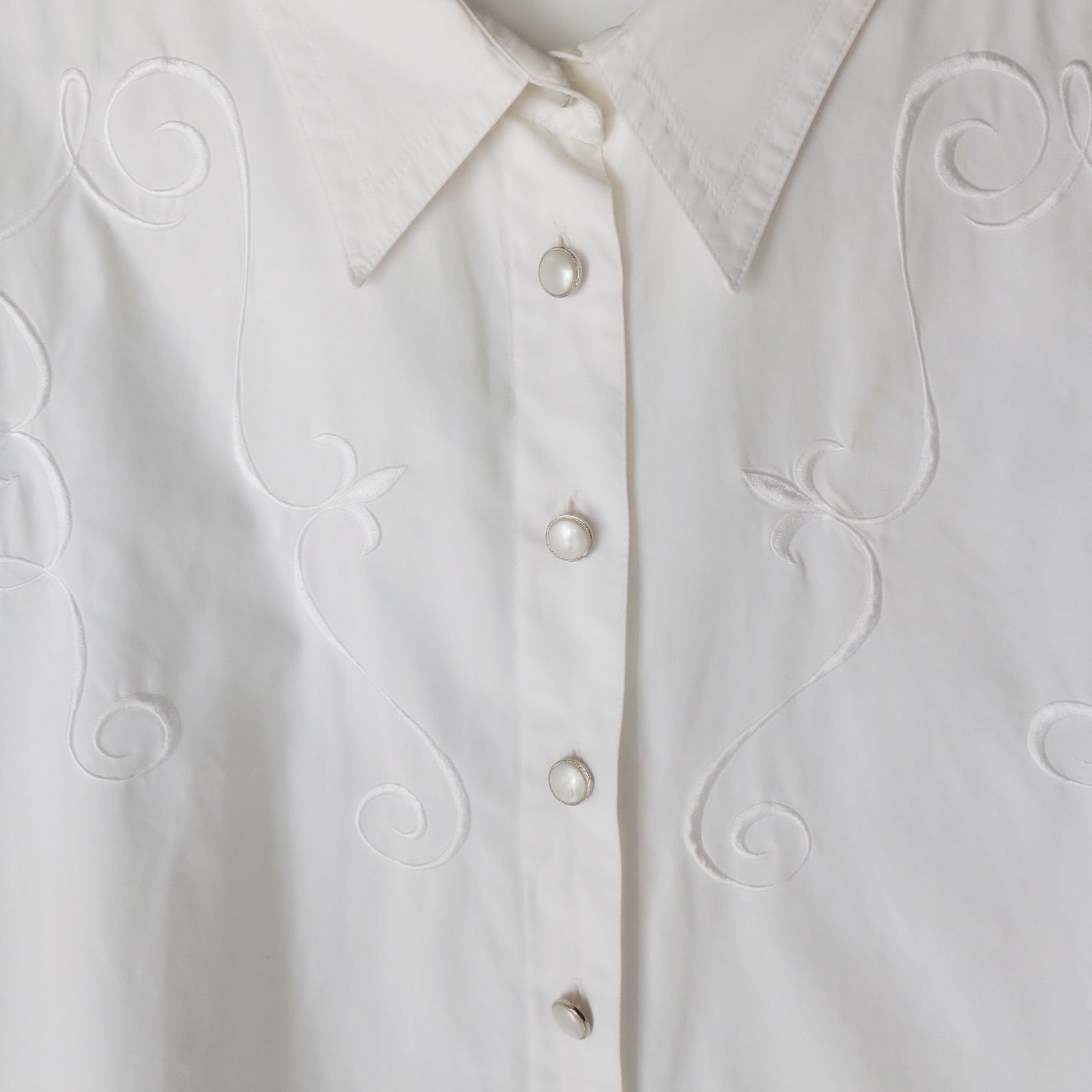 トップス used euro embroidery blouse Euro vintage embroidery white blouse | 7:3